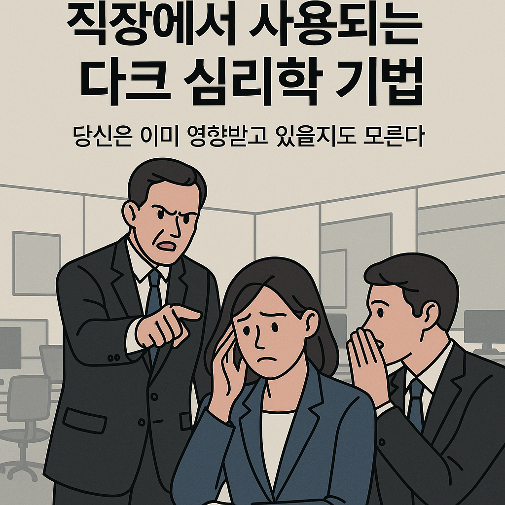 직장에서 사용되는 다크 심리학 기법, 당신은 이미 영향받고 있을지도 모른다